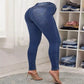 Achetez-en 2, livraison gratuite Jean skinny taille haute à double boutonnage-5