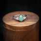 🎁Bague en argent avec diamant turquoise naturelle-4