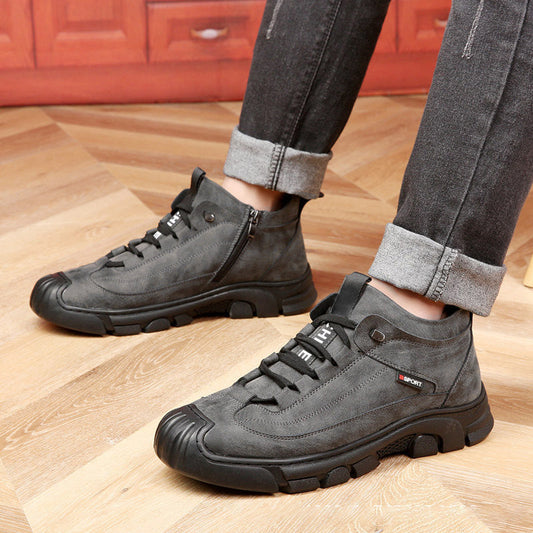 [Cadeau d'hiver] Sneakers masculins en cuir avec alimentation en fourrure synthétique 【Livraison gratuite】
