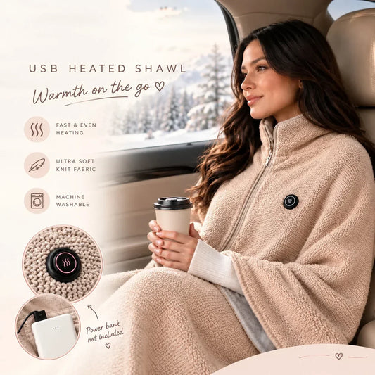 🔥50% OFF! ❄️ Stay Warm All Winter — Portable Electric Heated Blanket Shawl