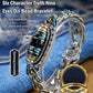 Turquoise Six-character Mantra Nine-eyed Dzi Bead Ring