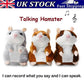 🐹🎁50% OFF NOW! Talking Hamster Plush Toy – Repeats What You Say, Auto Head Shaking Interactive Stuffed Animal, Hilarious Educational Toy for Kids & Party Fun