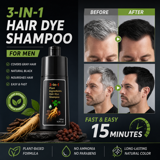 Plant Ingredients Hair Dye Shampoo - Black