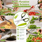 ✂️🥬Stainless Steel Five-Blade Kitchen Shears – Cuts even, fine shreds in one go, easily handling scallions, cilantro, chili peppers, and seaweed