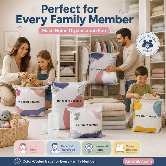 🏆🧳No‑Pump Vacuum Storage Bags – Press & seal, no pump needed. Saves 80% space, keeps clothes dry & dust‑free. Perfect for bulky bedding & off‑season gear. 🛏️🗄️