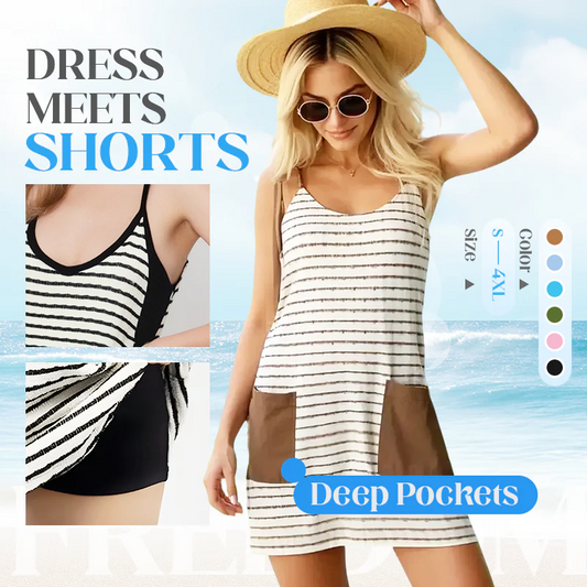 🥳2026 HOT SALE🥳💞50K+ SOLD!🔥👗50% OFF! Women's Sleeveless Summer Dress with Shorts – 2-in-1 effortless style! Built-in shorts for comfort & confidence. Ready in seconds for sunny days. 🌞🌸