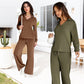 🥳2026 HOT SALE🥳💞50K+ SOLD!💖🛍️ 50% OFF! Women‘s 2-Piece Sweatsuit Set – Effortless elegance in soft, long-sleeve comfort. Cozy & chic for lounging or light errands. Your new favorite duo! 🌸🧥