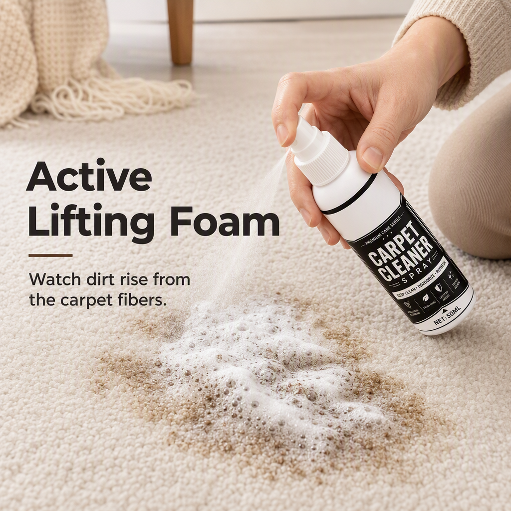 🥳 2026 – Now on sale 🥳💞 Over 50,000 sold! 🧼💨 Deep-cleaning spray for carpets and fabrics – its micro-foam removes deep-seated grime and stains, and eliminates odours. 🏠✨