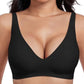 💗LAST DAY SALE 40% OFF⚡50K+ SOLD!💕 Jelly Wireless Womens Comfortable Wireless Bras Push Up Bralettes Seamless Tshirts Bras Deep V Everyday Bras