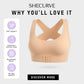 ⏳👍✨Cross Back Front Closure Wireless Posture Support Bra– All-Day Comfort, Breathable & Summer-Ready 💕