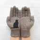 Gants en coton avec éventail de chats