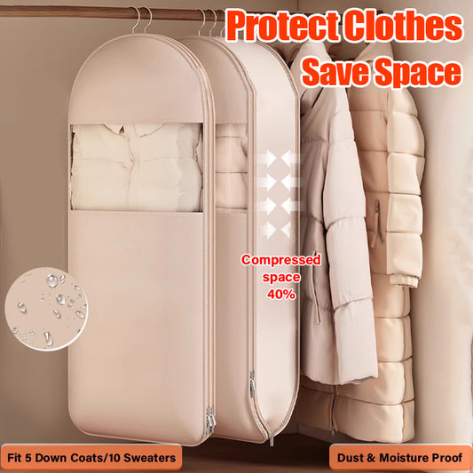 🧥  🧳 Space Saving Hanging Garment Bag with Self-Compression Zipper – Wrinkle-Free, Dust-Proof & Travel Essential ✈️
