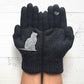 Gants en coton avec éventail de chats