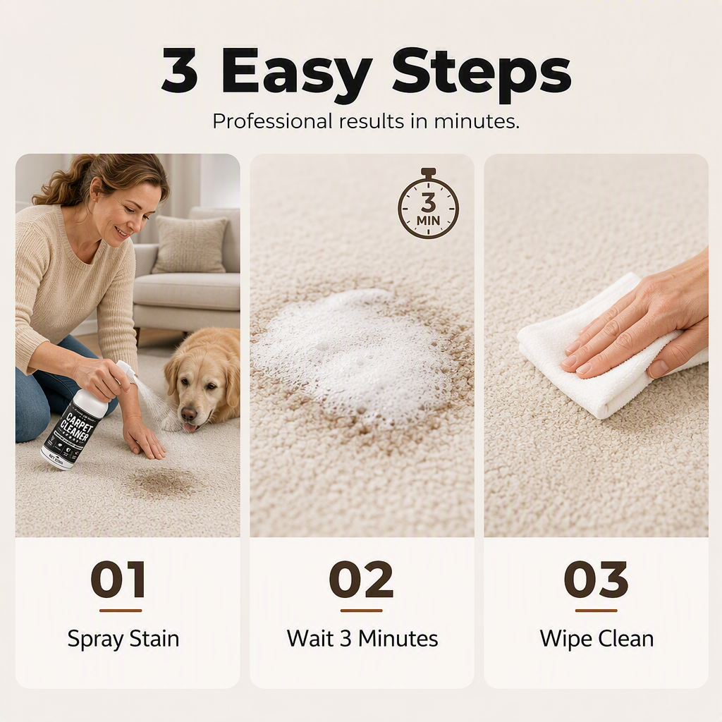 🥳 2026 – Now on sale 🥳💞 Over 50,000 sold! 🧼💨 Deep-cleaning spray for carpets and fabrics – its micro-foam removes deep-seated grime and stains, and eliminates odours. 🏠✨