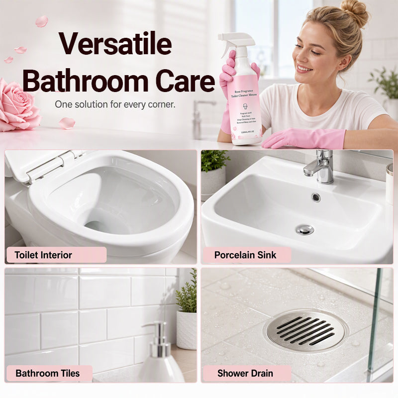 🥳2026 HOT SALE🥳💞50K+ SOLD! 🛁🧹 50% OFF! Bathroom Cleaner Spray – dissolves limescale, soap scum & water stains without scrubbing. Multi-surface for glass, tiles & taps – leaves a fresh botanical scent. Gentle formula, no harsh fumes! ✨💪