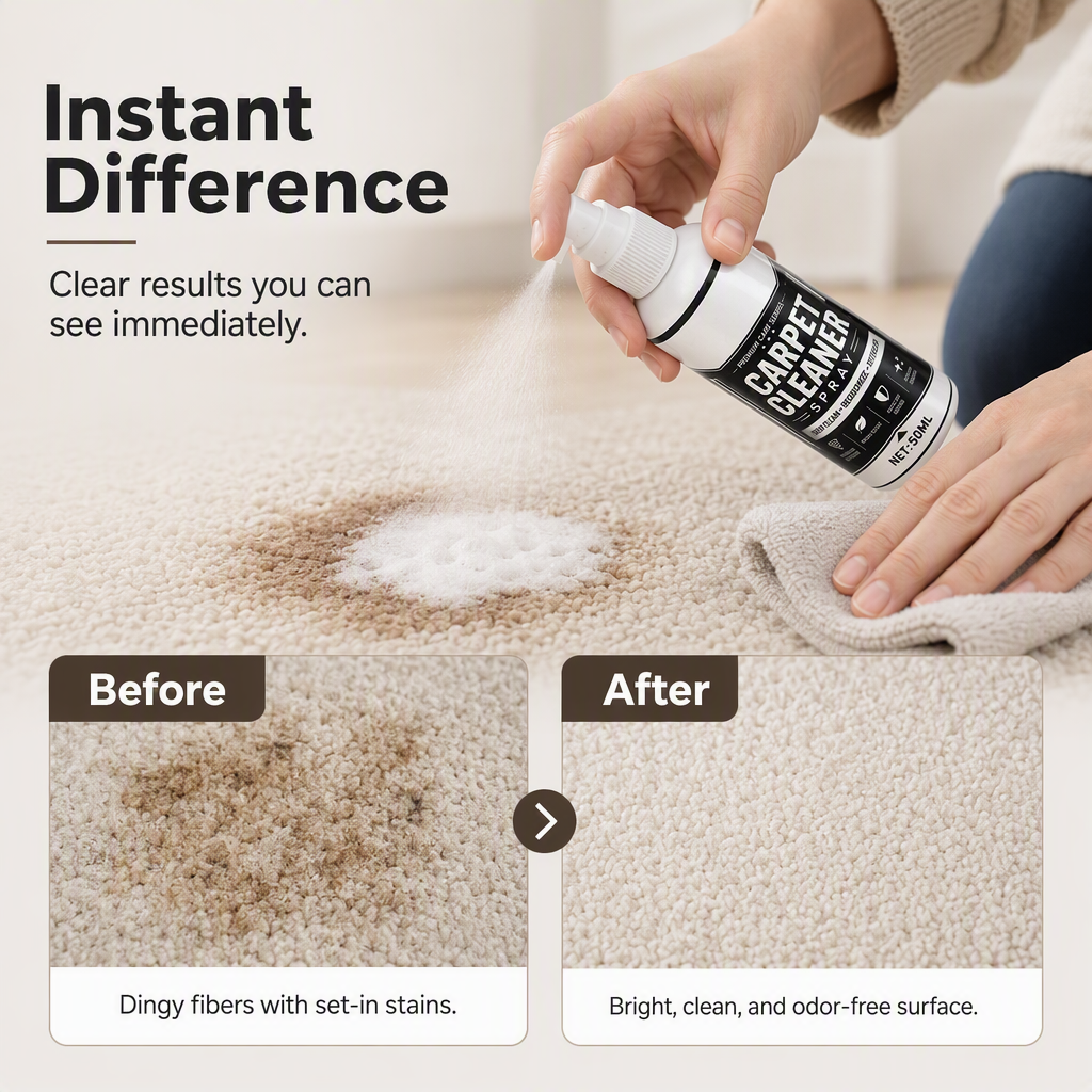 🥳 2026 – Now on sale 🥳💞 Over 50,000 sold! 🧼💨 Deep-cleaning spray for carpets and fabrics – its micro-foam removes deep-seated grime and stains, and eliminates odours. 🏠✨
