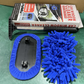 Extendable Windshield & Window Cleaner with 180° Pivoting Head and 2 Microfiber Covers