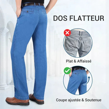 🔥 produit populaire - 49% OFF🔥 Jeans taille haute à coupe droite pour hommes