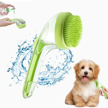 🌟🌟Pet Bath Brush with Built-In Shampoo Dispenser 🐾  Gentle Massage Grooming Tool for Dogs & Cats – Ergonomic, Easy-to-Use & Vet-Approved Care 🇬🇧💧