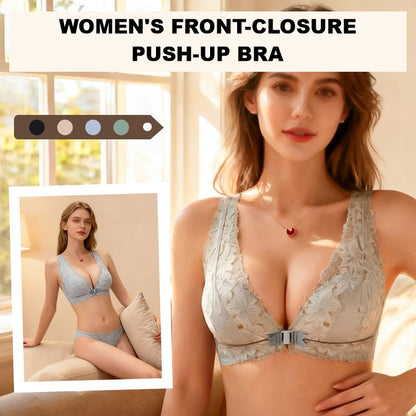 Women's Wireless Front Closure Push Up Bra