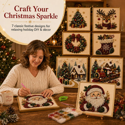 🎄Christmas Pre Sale ￡9.99 ! !🎅Premium 3D Pearl Christmas Diamond Painting Art Kit | 🧘Relaxing & Beginner-Friendly💝