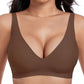 💗LAST DAY SALE 40% OFF⚡50K+ SOLD!💕 Jelly Wireless Womens Comfortable Wireless Bras Push Up Bralettes Seamless Tshirts Bras Deep V Everyday Bras
