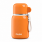 Sunset Orange FULOO 420 ml bottle with a closed round-ear cap, silver neck ring and white wrist loop on a white background.