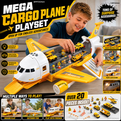 AeroPlay Aircraft Car: Super Large, Drop-Resistant Educational Toy For Kids