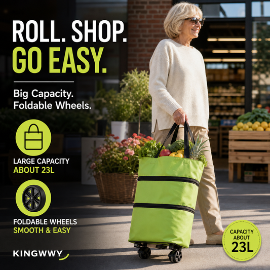 🔥🔥Last Day‼️🛒2-in-1 Foldable Shopping Cart✨Portable Lightweight Grocery Trolley