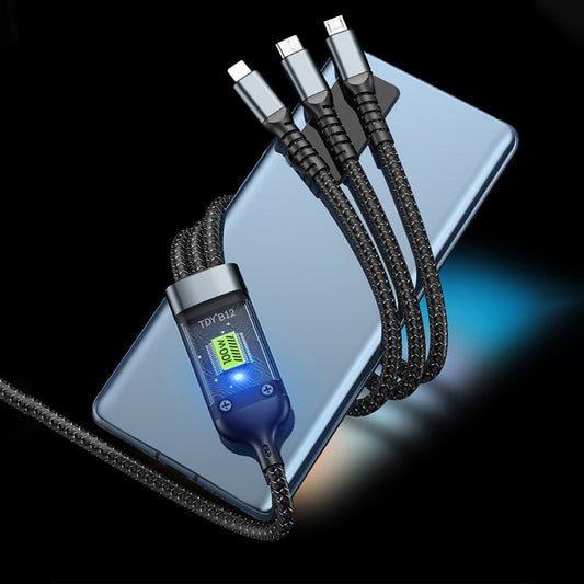 💥Limited Time 50% OFF🔥⚡Transparent Luminous 3-in-1 Super Fast Charging Cable