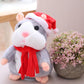 🐹🎁50% OFF NOW! Talking Hamster Plush Toy – Repeats What You Say, Auto Head Shaking Interactive Stuffed Animal, Hilarious Educational Toy for Kids & Party Fun