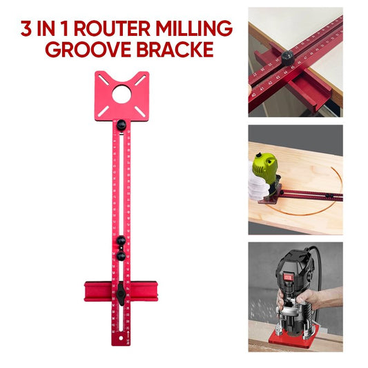 3 en 1 Router Milling Groove Bracke