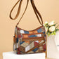 👜New fashion PU soft leather soft leather color matching shoulder bag.