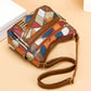 👜New fashion PU soft leather soft leather color matching shoulder bag.