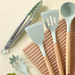 11pcs Silicone Kitchenware Set with Storage Bucket