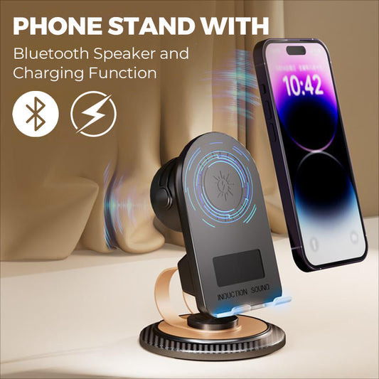 🔥🔥Phone Stand with Bluetooth Speaker and Charging Function