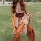 Women's Sleeveless Ruffle Top & Mini Skirt 2-Piece Set