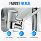 🥳2026 HOT SALE🥳💞50K+ SOLD!💥👵🌊 50% OFF! 720° Swivel Faucet Filter Nozzle – No more splashback! Gentle aerated spray & powerful rinse in one. Clean every corner without bending. 🚰🔄
