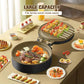 Large Capacity Dual-Heating Round Electric Griddle