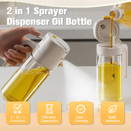 2 in 1 Sprayer & Dispenser Oil Bottle