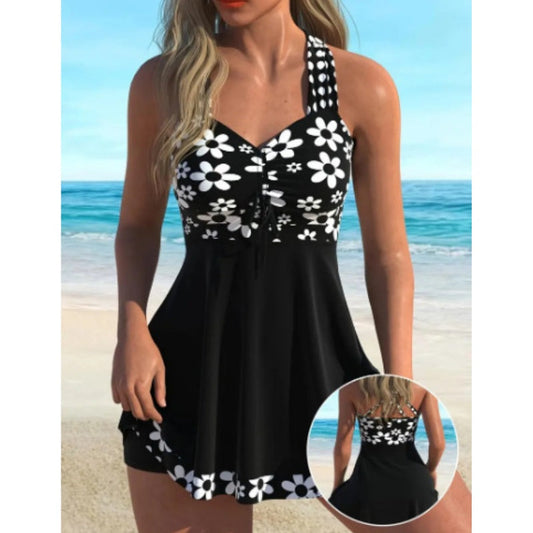 🥳2026 HOT SALE🥳💞50K+ SOLD!👵🩱 50% OFF! Floral Tankini with Boyshorts – Feel confident at the beach! Modest coverage, no adjusting. Quick-dry fabric, comfy fit. Your holiday essential. 🏖️🌸