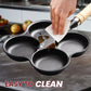 4-cup Cast Iron Non-stick Egg Frying Pan