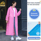 Non-disposable portable adult model raincoat