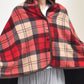Trendy Plaid Thickened Blanket Poncho