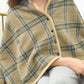 Trendy Plaid Thickened Blanket Poncho