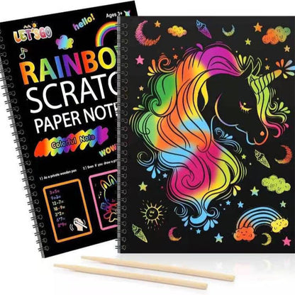 🎨Creative Rainbow Scratch Art Notebook