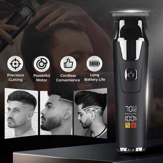 Digital Display Professional Electric Hair Clipper Set