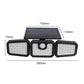 Solar 3-Heads Wall Light With Sensor Lighting Function