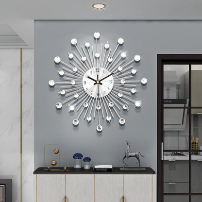 🕰️ Rhinestone Wall Clock – Silent Movement, Sparkling Design & Elegant Home Decor 💎