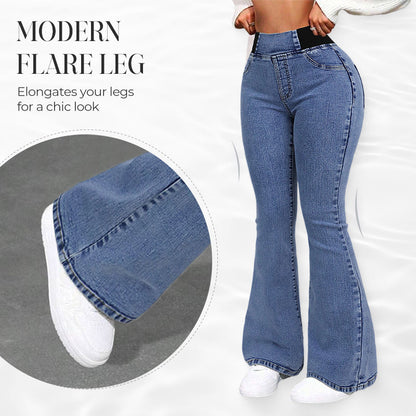 🥳2026 HOT SALE🥳💞50K+ SOLD!👵👖 High-Waist Stretch Flare Jeans – Gentle tummy control, comfy stretch. Flattering flare leg. Perfect for daily wear. 🌸✨